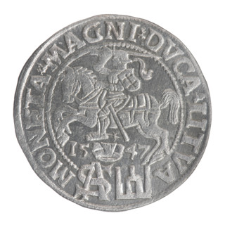Lithuanian grosz on a Polish foot, Sigismund II Augustus (King of Poland; 1544–1572), Jagiellon