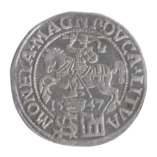 Lithuanian grosz on a Polish foot, Sigismund II Augustus (King of Poland; 1544–1572). Polish coin,