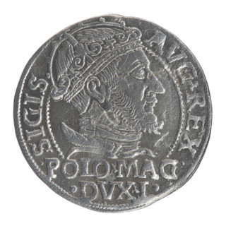 Lithuanian grosz on a Polish foot, Sigismund II Augustus (King of Poland; 1544–1572). Polish coin,