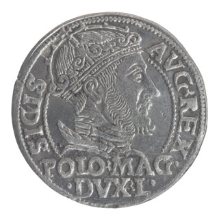 Lithuanian grosz on a Polish foot, Sigismund II Augustus (King of Poland; 1544–1572). Polish coin,