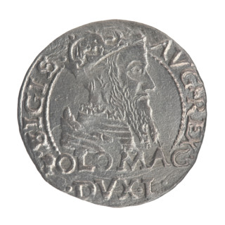 Lithuanian grosz on a Polish foot, Sigismund II Augustus (King of Poland; 1544–1572). Obverse: