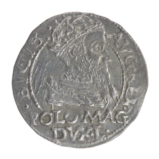 Lithuanian grosz on a Polish foot, Sigismund II Augustus (King of Poland; 1544–1572). Polish coin
