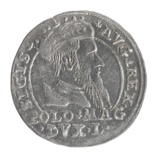 Lithuanian grosz on a Polish foot, Sigismund II Augustus (King of Poland; 1544–1572). Polish coin
