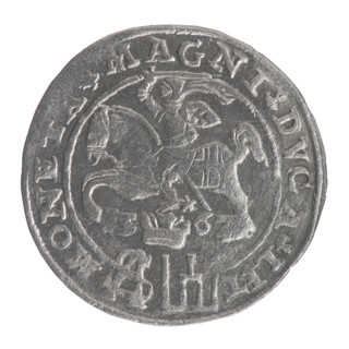 Lithuanian grosz on a Polish foot, Sigismund II Augustus (King of Poland; 1544–1572). Polish coin
