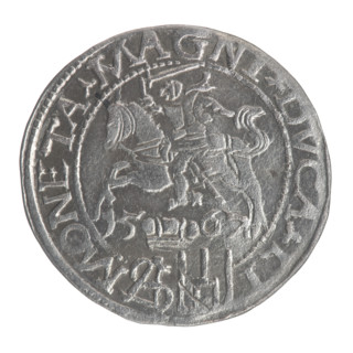 Lithuanian grosz on a Polish foot, Sigismund II Augustus (King of Poland; 1544–1572). Polish coin