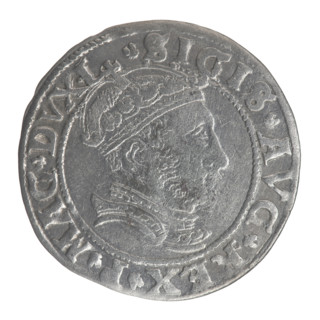 Lithuanian grosz on a Lithuanian foot, Sigismund II Augustus (King of Poland; 1544–1572), coats of