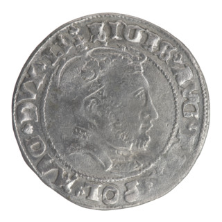 Lithuanian grosz on a Lithuanian foot, Sigismund II Augustus (King of Poland; 1544–1572), coats of