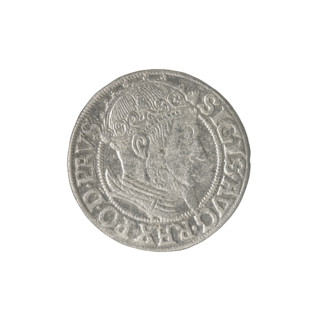Gdansk grosz, Sigismund II Augustus (King of Poland; 1544–1572), Jagiellon dynasty. Obverse: