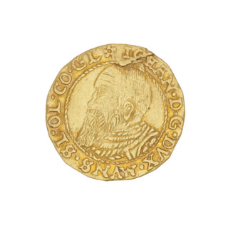 Ducat of Jan (Duke of Ziebice and Olesnica; 1536–1565), Silesia, Olesnica — Obverse: bust of Duke