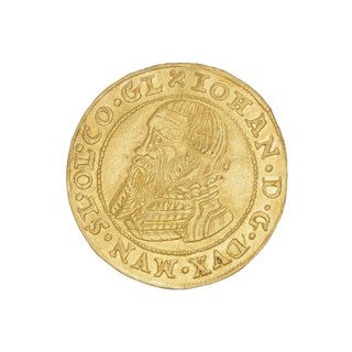 Ducat of Jan (Duke of Ziebice–Olesnica; reign 1536–1565), Silesia, 1564. Obverse: bust of Duke Jan