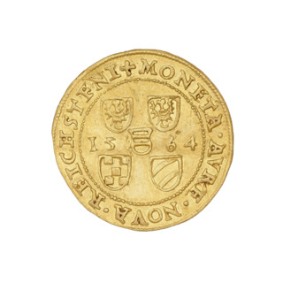 Ducat, Jan (Duke of Ziebice-Olesnica; 1536–1565). Silesia, Olesnica. Obverse: bust of Duke Jan with