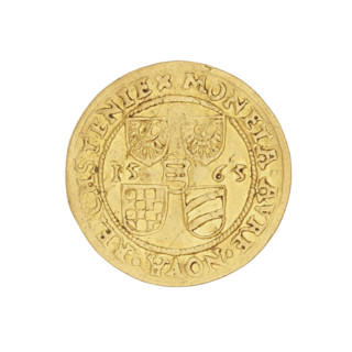 Ducat of Jan (Duke of Ziebice-Olesnica; 1536–1565), 1565. Obverse: bust of Duke Jan with long beard