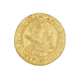 Ducat of Charles II, Duke of Ziebice–Olesnica (Charles II, Duke of Olesnica; 1587–1617). Obverse: