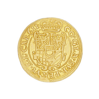 Ducat, Charles II (Duke of Ziebice–Olesnica; 1587–1617). Obverse: male bust in armour with a sash,