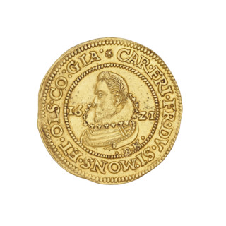 Ducat, obverse: bust of Henryk Waclaw right, in armour, ruff, pearl rim; rosette divided by rim