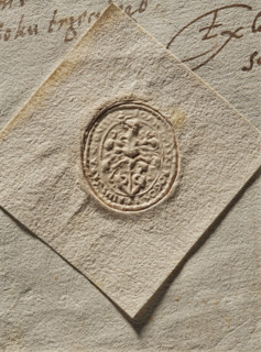 Signet ring seal of Jan Dulski, starost of Rogozin and Bransk; fl. ca. 1576. Oval dry impression of