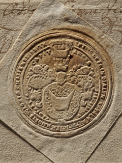 Round seal impression of Piotr Opalinski of Bnin, Piotr z Bnin (fl. ca. 1695), Zurakowski, Witold