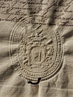 Seal of Count Józef Rej, Starosta of Korczyno. Oval impression in a decorative oval cartouche