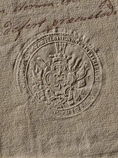 Seal of Jan Kicki of Kitki, Starost of Lviv. Round seal impression showing the Gozdawa coat of arms
