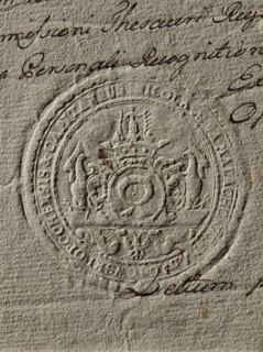 Seal of Mikolaj Malachowski of Malachowice, Starost of Opoczno. Round seal impression. On the