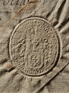 Starost of Oswiecim seal, Starost of Oswiecim (ca. 1658) — Oval seal impression. Shield with the