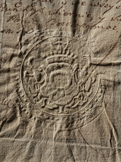 Starost of Pilzno seal, Starost of Pilzno (ca. 1767). Round seal impression. In a decorative