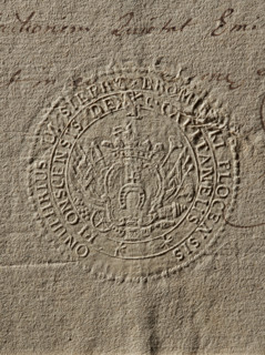 Seal of Onufry Bromirski from Bromierz, starost of Plock; Bromirski, Onufry (1740–1834);