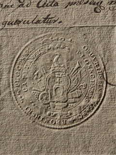 Seal of Onufry Bromirski from Bromierz, starost of Plock, Onufry Bromirski (1740–1834). Round seal