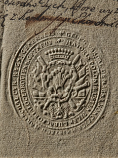 Seal of Jerzy Wandalin Mniszech, Starost General of Greater Poland; Jerzy August Wandalin