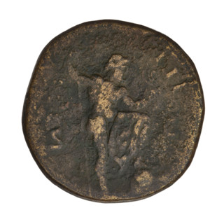 Sestertius, Hadrian (76–138; Roman emperor 117–138). Obverse: head of Hadrian in a laurel wreath