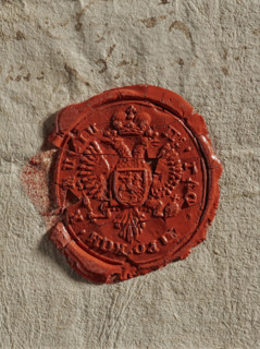 Seal of the Main Provision Commission; oval wax impression of the seal of the Main Provision