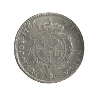 2 gold crown coins, maker: Sylm, Frederick William (fl. 1765–1767); portrait obverse: Head of