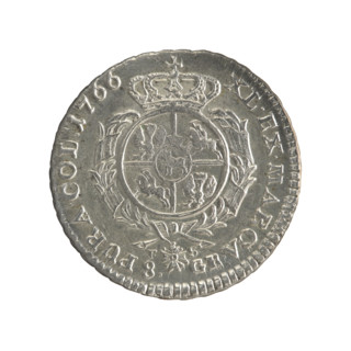 2 gold crown coins, Sylm, Frederick William (fl. 1765-1767), Stanislaw August Poniatowski (King of