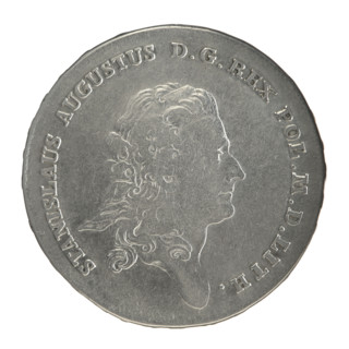 Crown thaler, Mitmaster Justyn Schröder (Warsaw Mint master 1768–1772); Stanislaw August