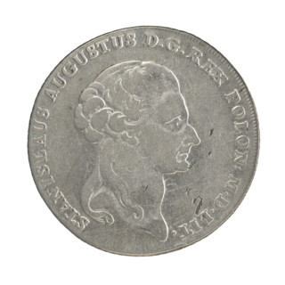 Crown thaler, Stanislaw August Poniatowski (King of Poland; 1764–1795). Obv.: Head of Stanislaw