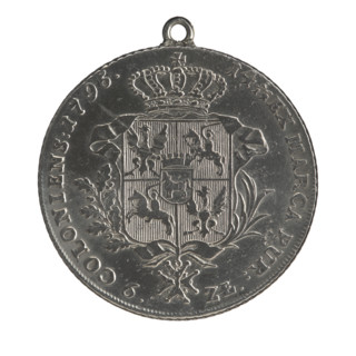 Crown thaler, Stanislaw August Poniatowski (King of Poland; 1732–1798). Coin (with lug), 1795.