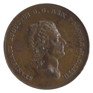Trial crown thaler, Stanislaw August Poniatowski (King of Poland; 1764–1795). Maker: Holzhaeusser,