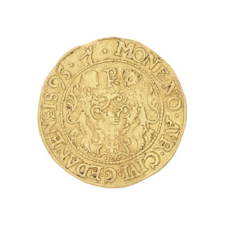 Gdansk ducat by Filip Klüwer (fl. 1588–1601), 1595. Obverse: Bust of King Sigismund III Vasa