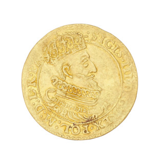 Gdansk ducat, Sigismund III Vasa (King of Poland; 1587–1632). Obverse: Bust of the king with a