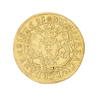 Gdansk ducat, Sigismund III Vasa (King of Poland; 1587–1632). Obverse: Bust of the king with a