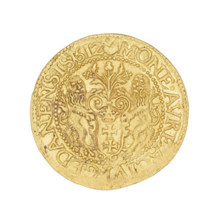 Gdansk ducat by Daniel Klüwer (active 1608–1618), 1612. Obverse: Bust of King Sigismund III Vasa