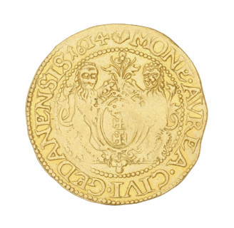 Gdansk ducat; maker: Daniel Klüwer (fl. 1608–1618); ruler: Sigismund III Vasa (King of Poland;