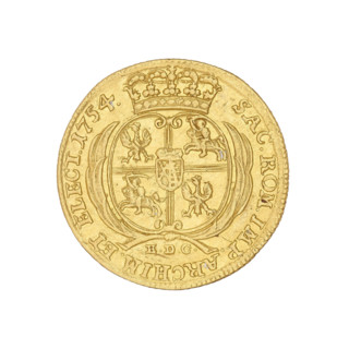 Crown ducat by Ernest Dietrich Croll (fl. 1753–1763) for August III Sas (King of Poland; Elector of