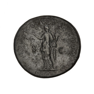 dupondius, Trajan (53–117; Roman emperor 98–117); Obverse: head of Trajan in radiant crown facing