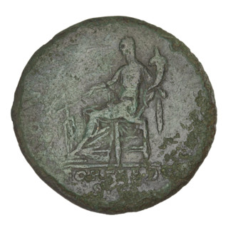 Sestertius, Hadrian (76–138; Roman emperor 117–138). Obverse: Hadrian's head to the right, laurel
