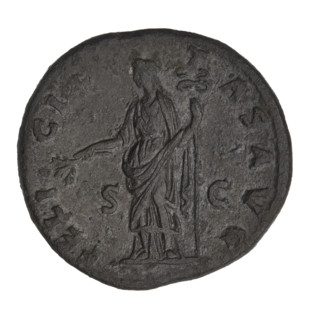sestertius, Hadrian (76–138; Roman emperor 117–138); Obv.: Bust of Hadrian with laurel wreath
