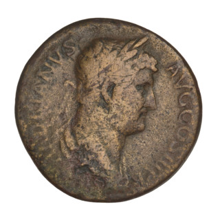 Sestertius, Hadrian (76–138; Roman emperor 117–138). Obverse: bust of Hadrian facing right in