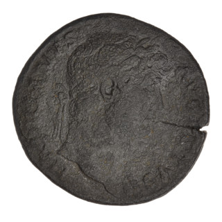 sestertius, Hadrian (76–138; Roman emperor 117–138); obverse: head of Hadrian in laurel wreath