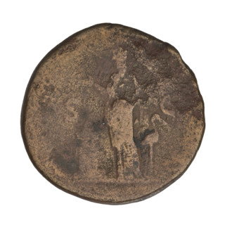 Sestertius, Hadrian (76–138; Roman emperor 117–138). Obverse: head of Hadrian in laurel wreath