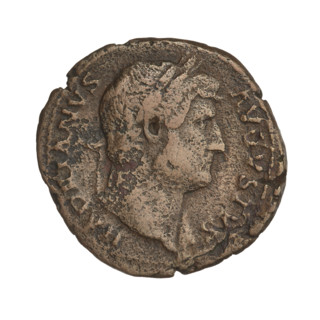 Hadrian (76–138; Roman emperor 117–138). Coin (119–138, Rome, Roman Empire). Obverse: Bust of